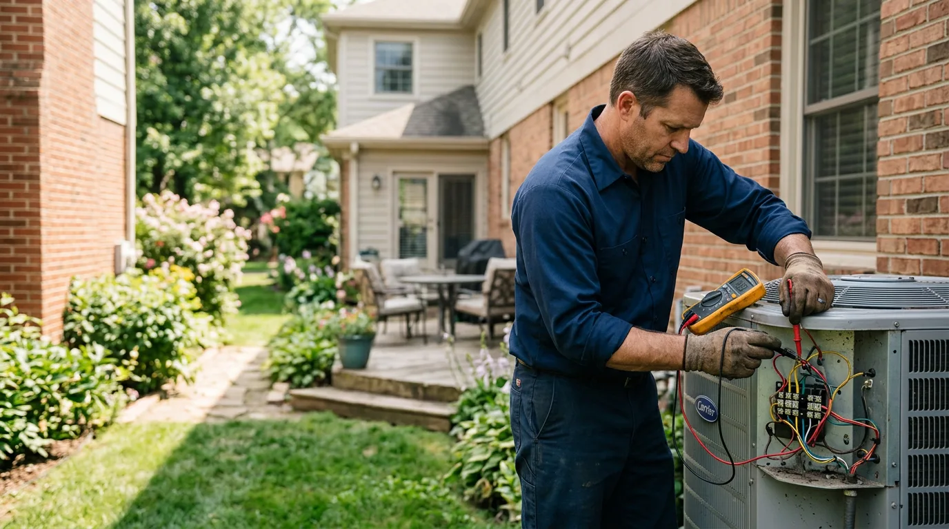 HVAC technician working near South Bloomingville, OH